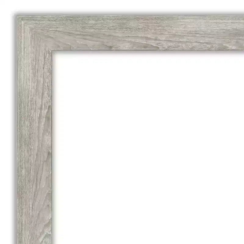Specchio da parete smussato lavato grigio – Rettangolare, singolo