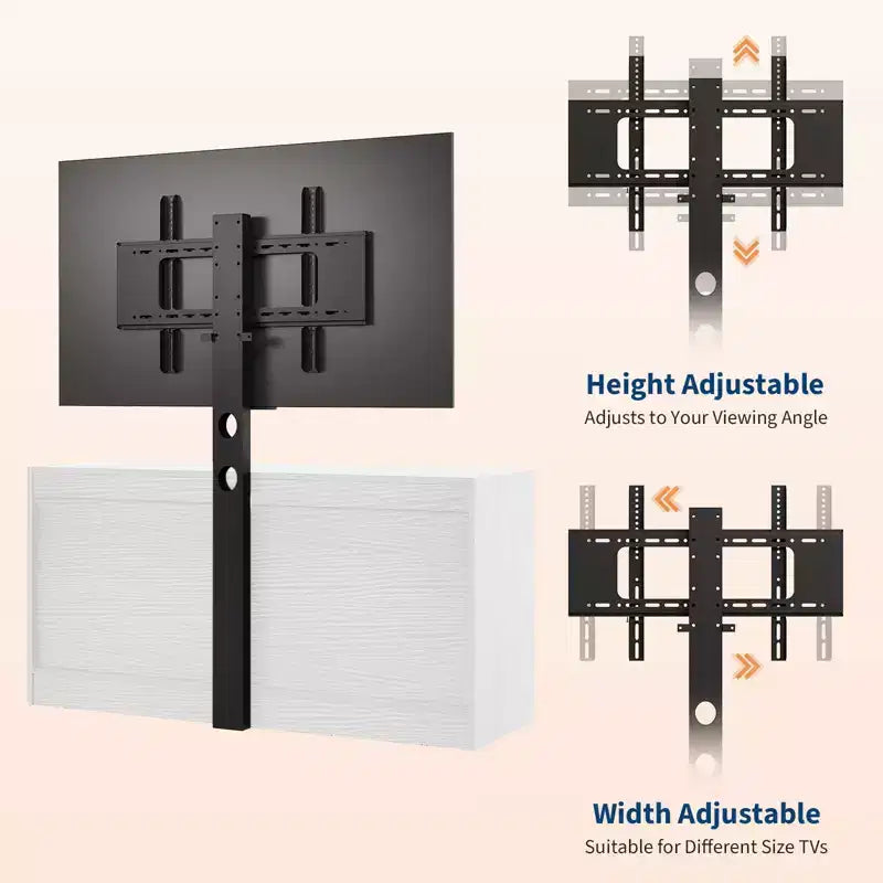 Nero / Bianco | Mobile porta TV moderno con supporto e cassettiera a 9 cassetti | Adatto per TV da 32" a 85"
