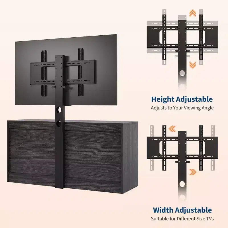 Nero / Bianco | Mobile porta TV moderno con supporto e cassettiera a 9 cassetti | Adatto per TV da 32" a 85"
