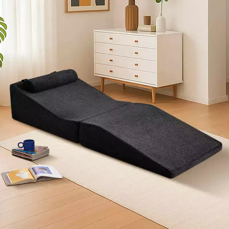 Divano Letto Tatami Pieghevole – Spugna ad Alta Densità, Seduta Singola, Beige / Nero / Blu / Grigio / Giallo
