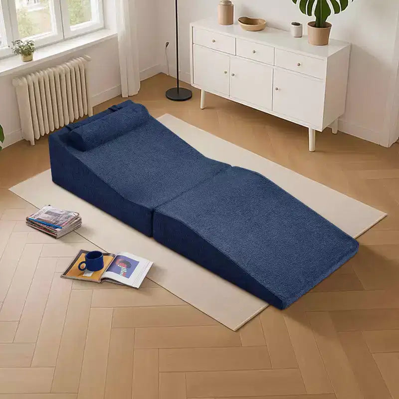 Divano Letto Tatami Pieghevole – Spugna ad Alta Densità, Seduta Singola, Beige / Nero / Blu / Grigio / Giallo