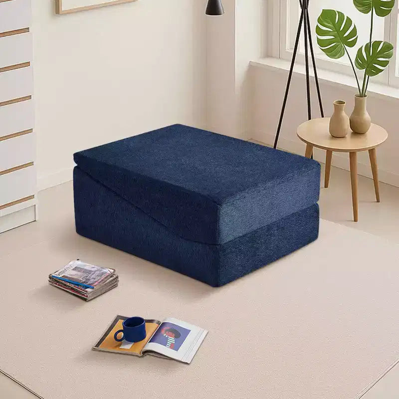 Divano Letto Tatami Pieghevole – Spugna ad Alta Densità, Seduta Singola, Beige / Nero / Blu / Grigio / Giallo