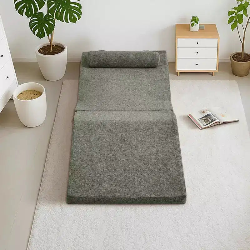 Divano Letto Tatami Pieghevole – Spugna ad Alta Densità, Seduta Singola, Beige / Nero / Blu / Grigio / Giallo