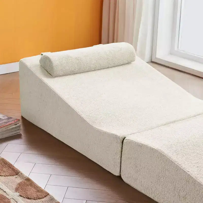 Divano Letto Tatami Pieghevole – Spugna ad Alta Densità, Seduta Singola, Beige / Nero / Blu / Grigio / Giallo