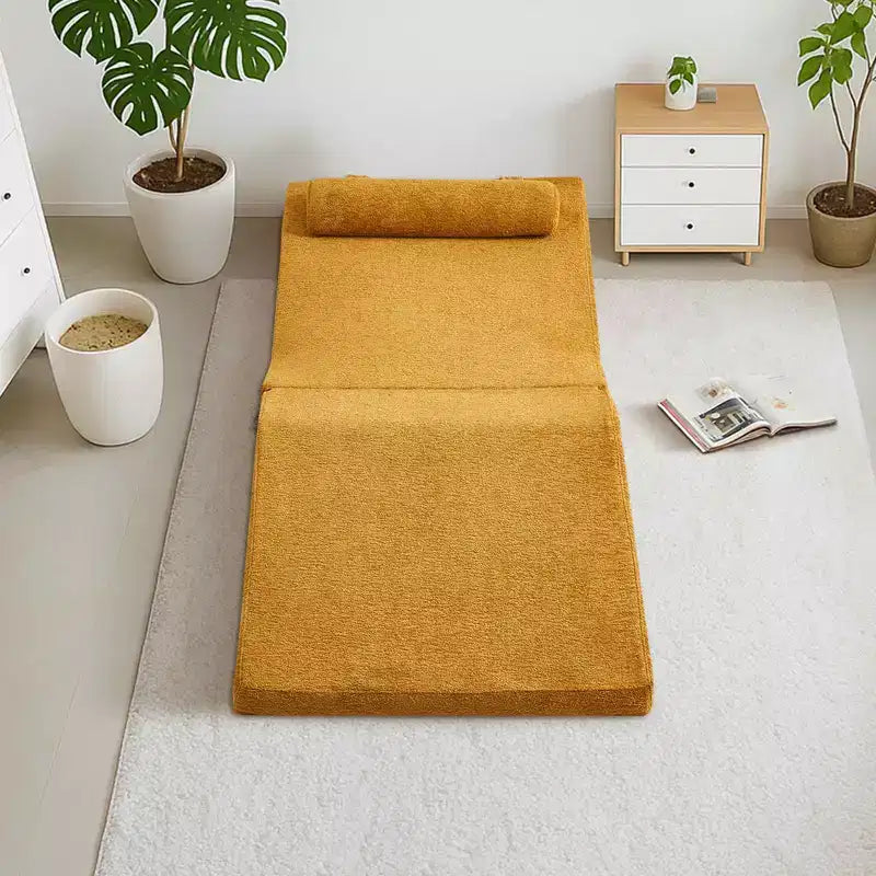 Divano Letto Tatami Pieghevole – Spugna ad Alta Densità, Seduta Singola, Beige / Nero / Blu / Grigio / Giallo
