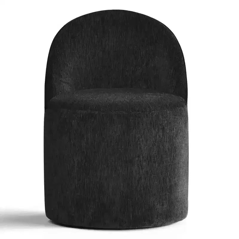 Poltrona girevole accent in ciniglia senza braccioli con rotelle – Beige / Nero / Brie / Marrone / Verde oliva, Posti a sedere 1
