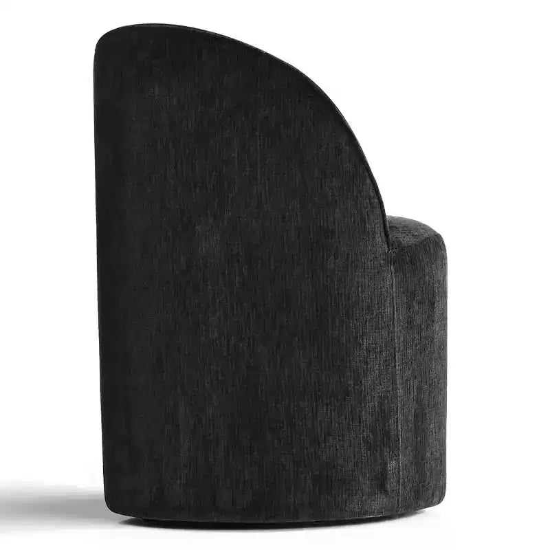 Poltrona girevole accent in ciniglia senza braccioli con rotelle – Beige / Nero / Brie / Marrone / Verde oliva, Posti a sedere 1