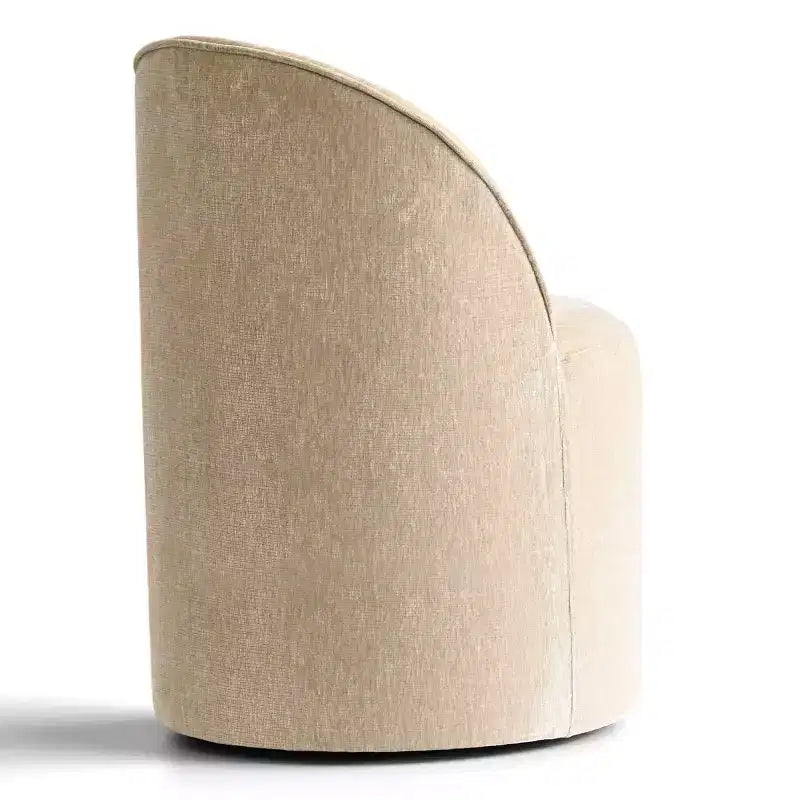Poltrona girevole accent in ciniglia senza braccioli con rotelle – Beige / Nero / Brie / Marrone / Verde oliva, Posti a sedere 1