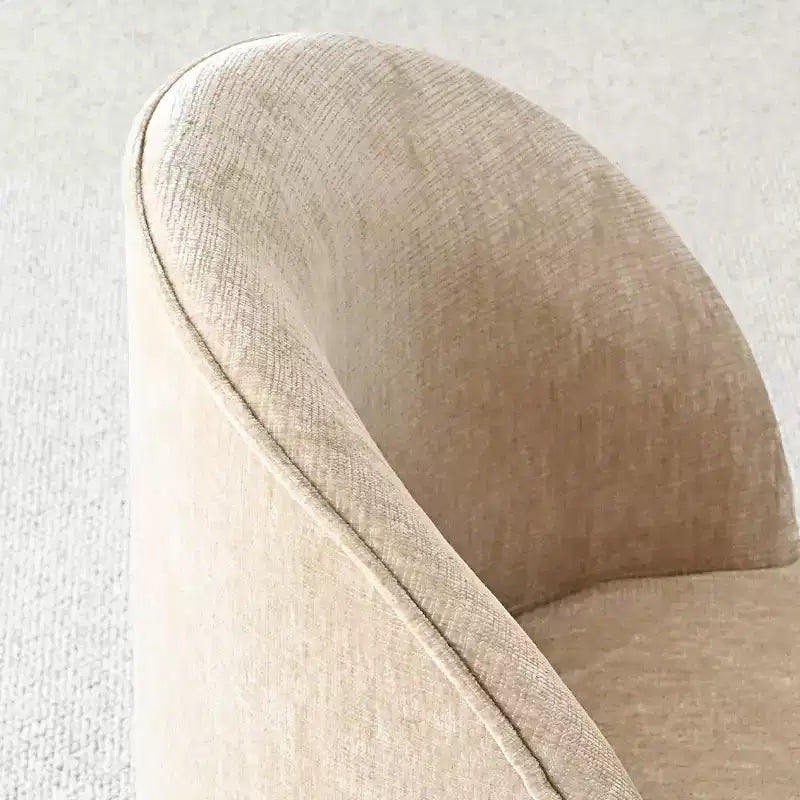 Poltrona girevole accent in ciniglia senza braccioli con rotelle – Beige / Nero / Brie / Marrone / Verde oliva, Posti a sedere 1