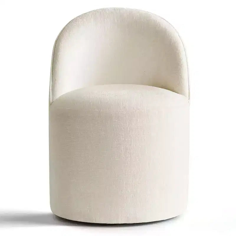 Poltrona girevole accent in ciniglia senza braccioli con rotelle – Beige / Nero / Brie / Marrone / Verde oliva, Posti a sedere 1