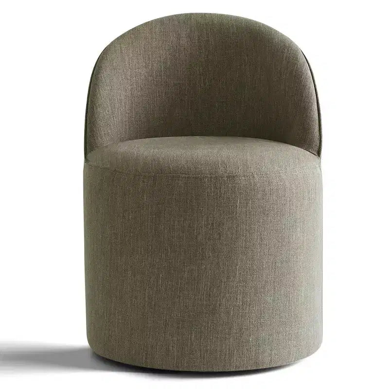 Poltrona girevole accent in ciniglia senza braccioli con rotelle – Beige / Nero / Brie / Marrone / Verde oliva, Posti a sedere 1