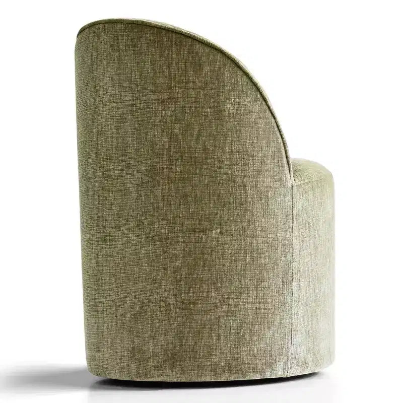 Poltrona girevole accent in ciniglia senza braccioli con rotelle – Beige / Nero / Brie / Marrone / Verde oliva, Posti a sedere 1