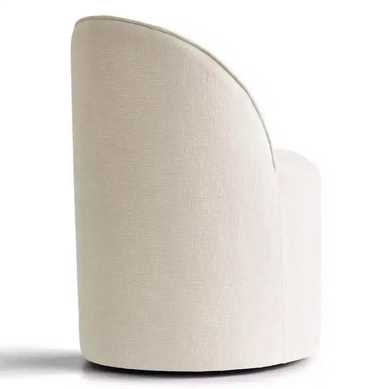 Poltrona girevole accent in ciniglia senza braccioli con rotelle – Beige / Nero / Brie / Marrone / Verde oliva, Posti a sedere 1