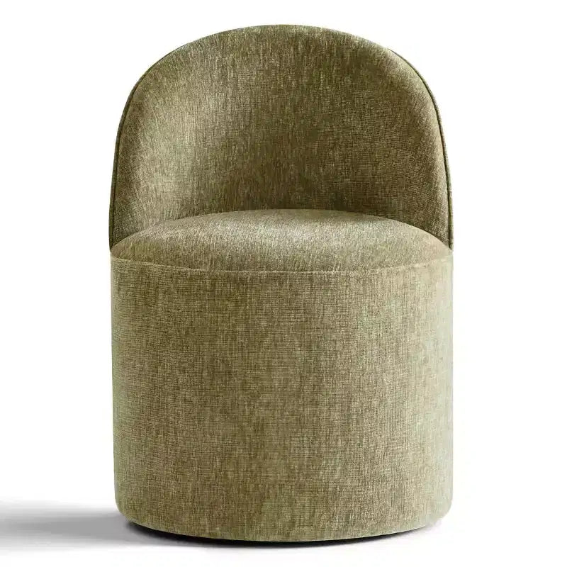 Poltrona girevole accent in ciniglia senza braccioli con rotelle – Beige / Nero / Brie / Marrone / Verde oliva, Posti a sedere 1