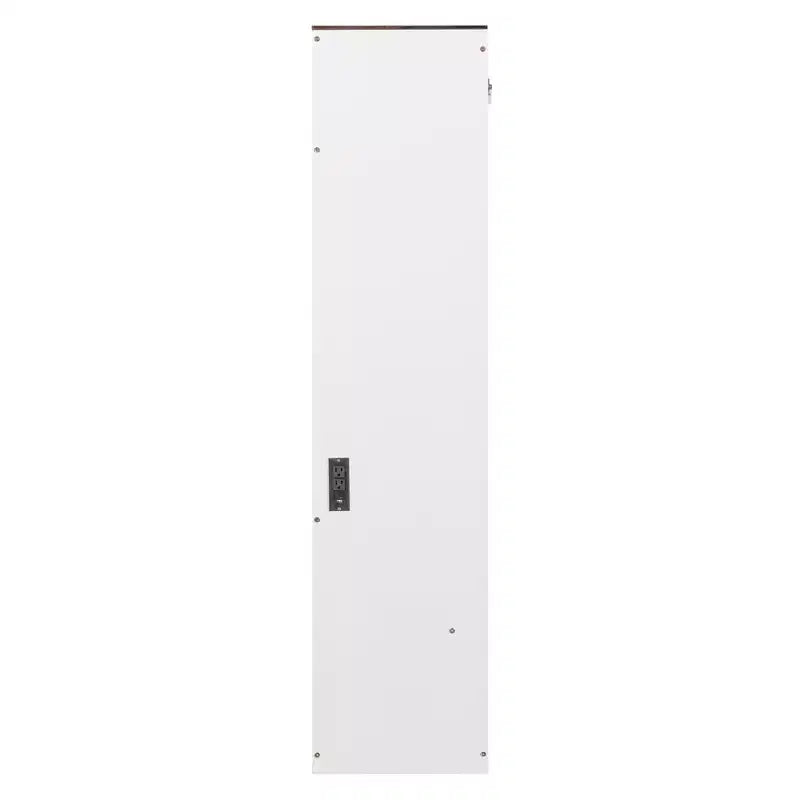 Letto a scomparsa matrimoniale Queen grigio/bianco con prese di corrente e porte USB, si ripiega piatto, per 2 persone