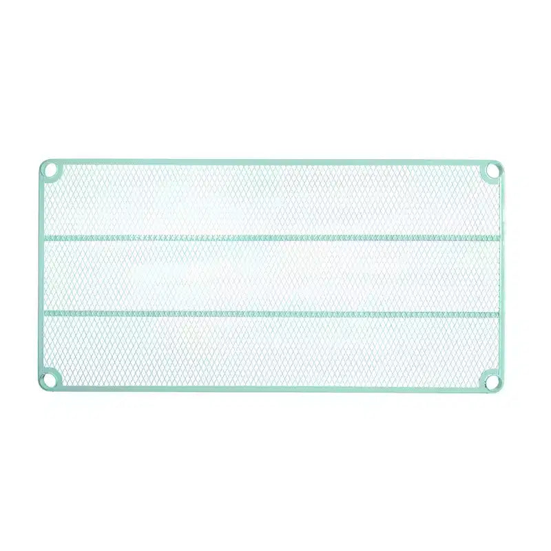 Scaffale a 3 ripiani in rete metallica nero/verde salvia/argento/bianco – Montaggio singolo