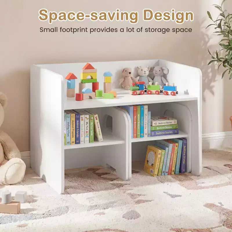Set tavolo e 2 sedie per bambini, 3 pezzi, bianco/grigio, dai 3 anni in su, 2 posti a sedere
