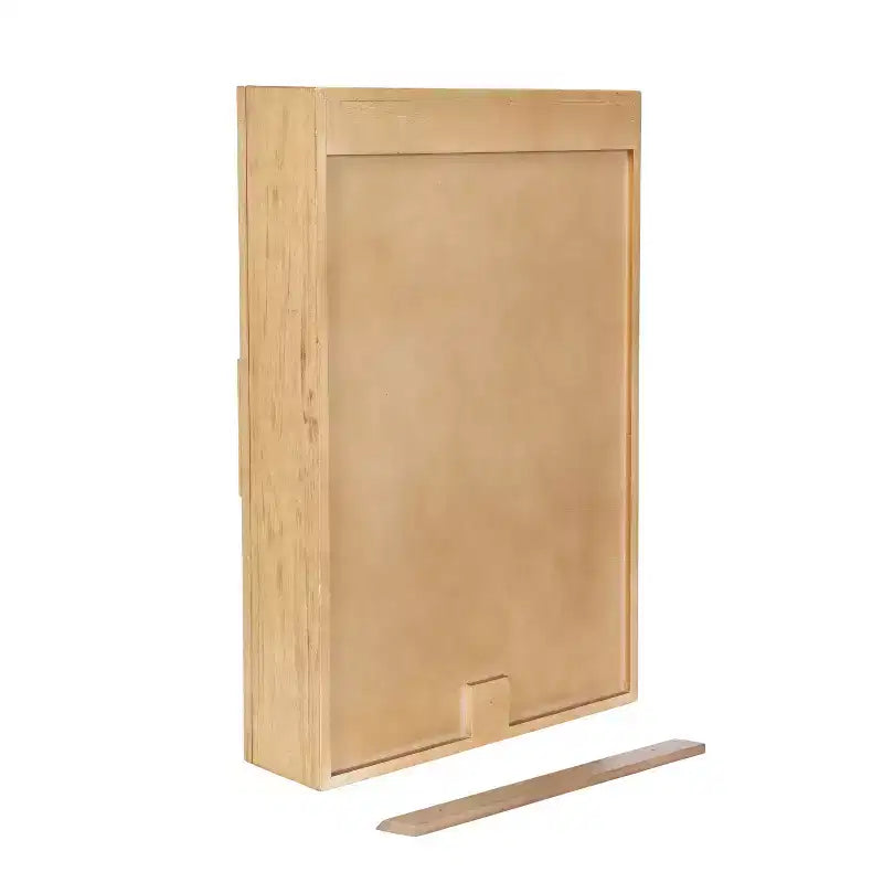 Mobiletto a specchio da parete in Rattan naturale, Marrone, Anta singola, 1 persona