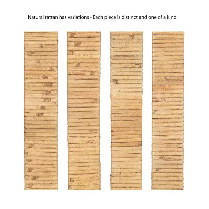Mobiletto a specchio da parete in Rattan naturale, Marrone, Anta singola, 1 persona