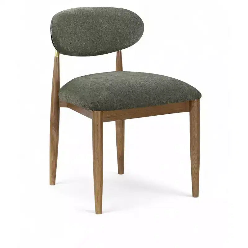 Meridian Furniture Riccio Olive Performance Fabric Upholstered Dining Side Chair, Set of 2