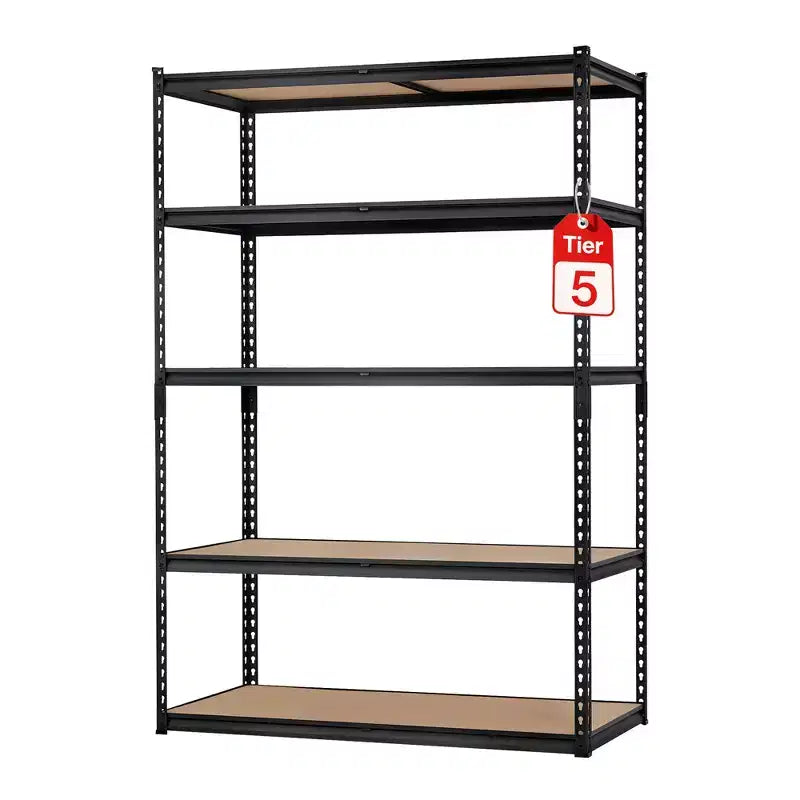Scaffalatura in Metallo a 5 Ripiani, Nero / Blu, 2000–2500 libbre, Montaggio da 2 Persone