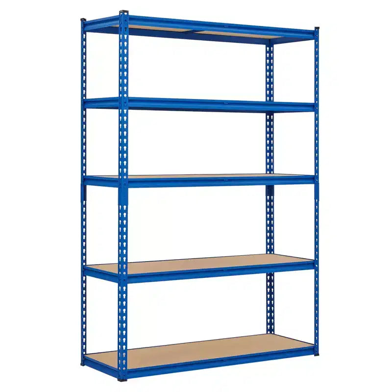 Scaffalatura in Metallo a 5 Ripiani, Nero / Blu, 2000–2500 libbre, Montaggio da 2 Persone