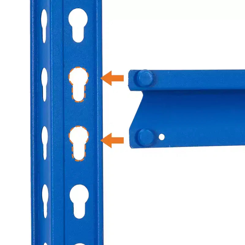 Scaffalatura in Metallo a 5 Ripiani, Nero / Blu, 2000–2500 libbre, Montaggio da 2 Persone