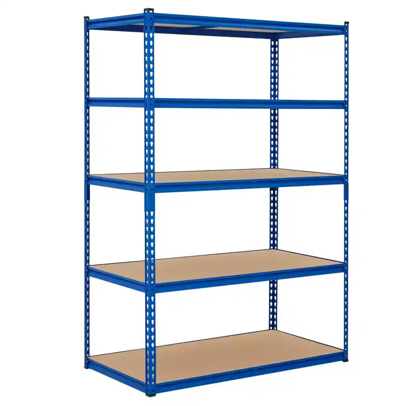 Scaffalatura in Metallo a 5 Ripiani, Nero / Blu, 2000–2500 libbre, Montaggio da 2 Persone