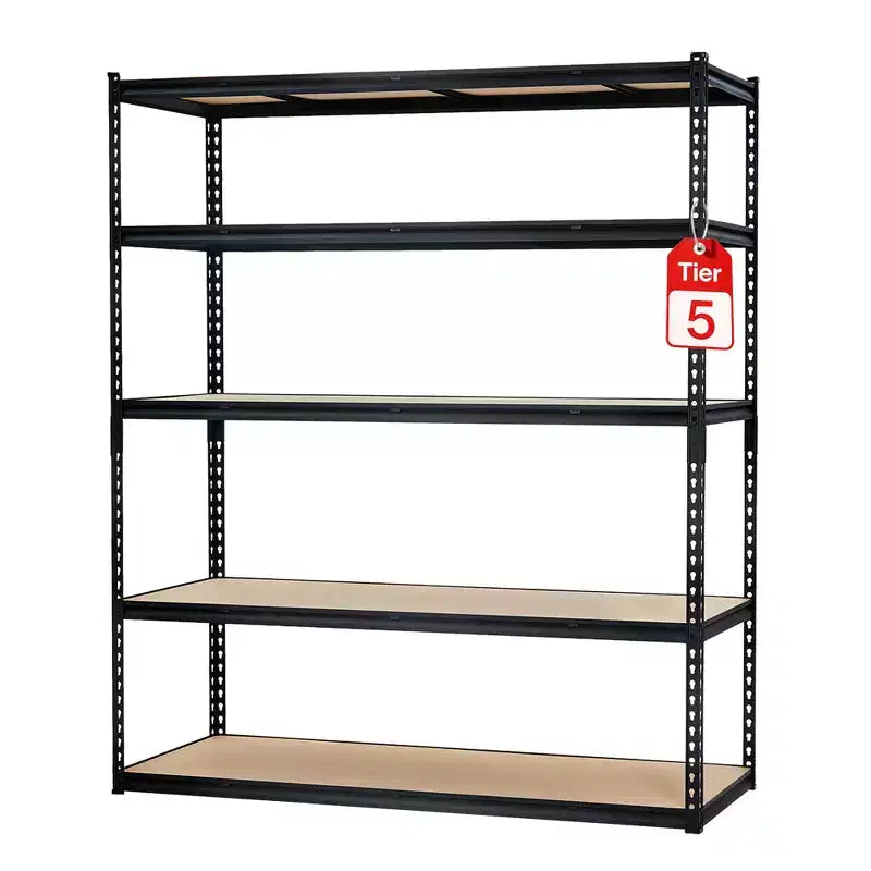 Scaffalatura in Metallo a 5 Ripiani, Nero / Blu, 2000–2500 libbre, Montaggio da 2 Persone