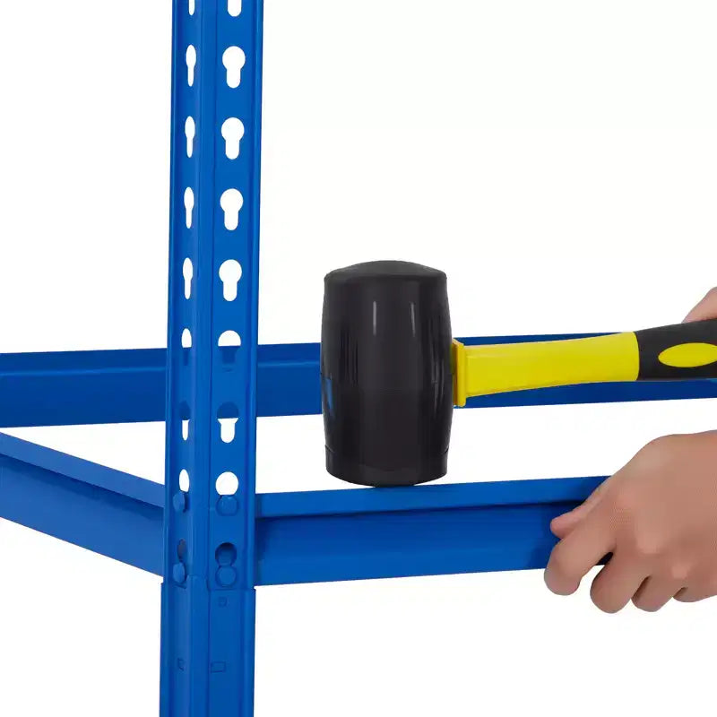 Scaffalatura in Metallo a 5 Ripiani, Nero / Blu, 2000–2500 libbre, Montaggio da 2 Persone