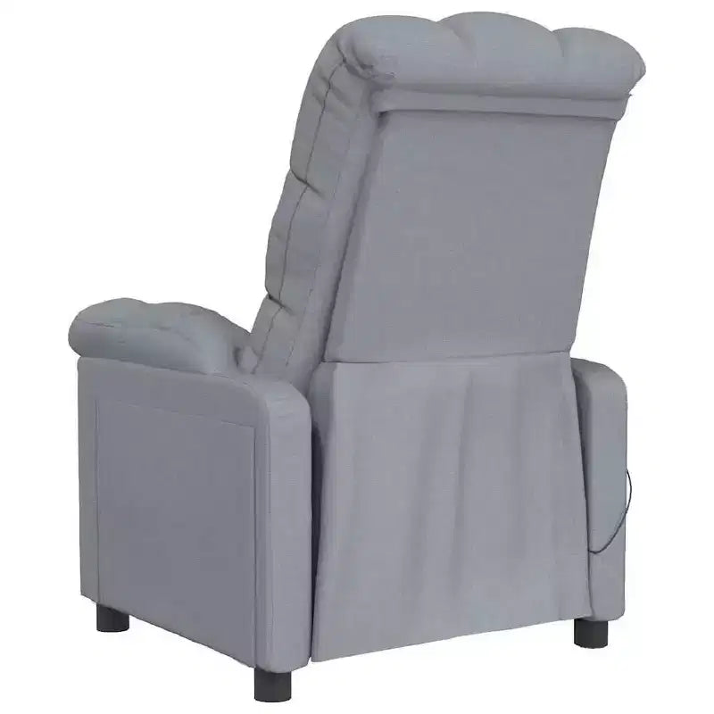 Poltrona reclinabile massaggiante 1 posto, marrone scuro / grigio chiaro / tortora
