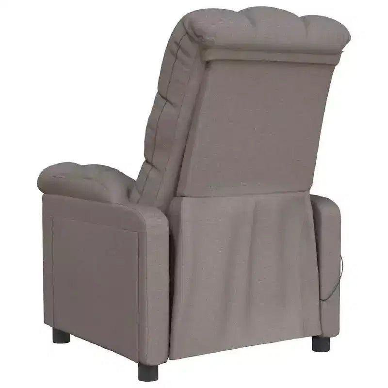 Poltrona reclinabile massaggiante 1 posto, marrone scuro / grigio chiaro / tortora