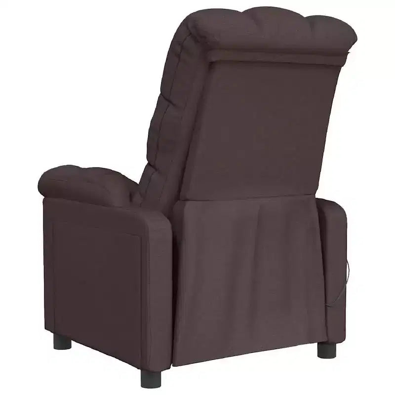 Poltrona reclinabile massaggiante 1 posto, marrone scuro / grigio chiaro / tortora