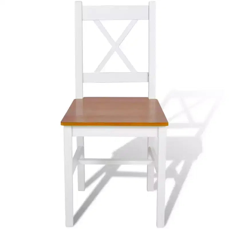 Sedia da pranzo senza braccioli marrone scuro / bianca / bianca e beige, set da 2 / 4 / 6