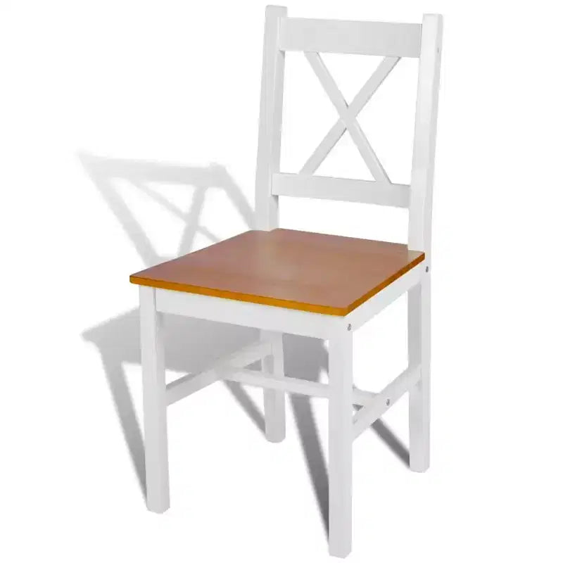 Sedia da pranzo senza braccioli marrone scuro / bianca / bianca e beige, set da 2 / 4 / 6
