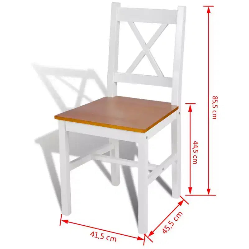Sedia da pranzo senza braccioli marrone scuro / bianca / bianca e beige, set da 2 / 4 / 6