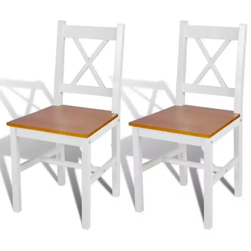 Sedia da pranzo senza braccioli marrone scuro / bianca / bianca e beige, set da 2 / 4 / 6