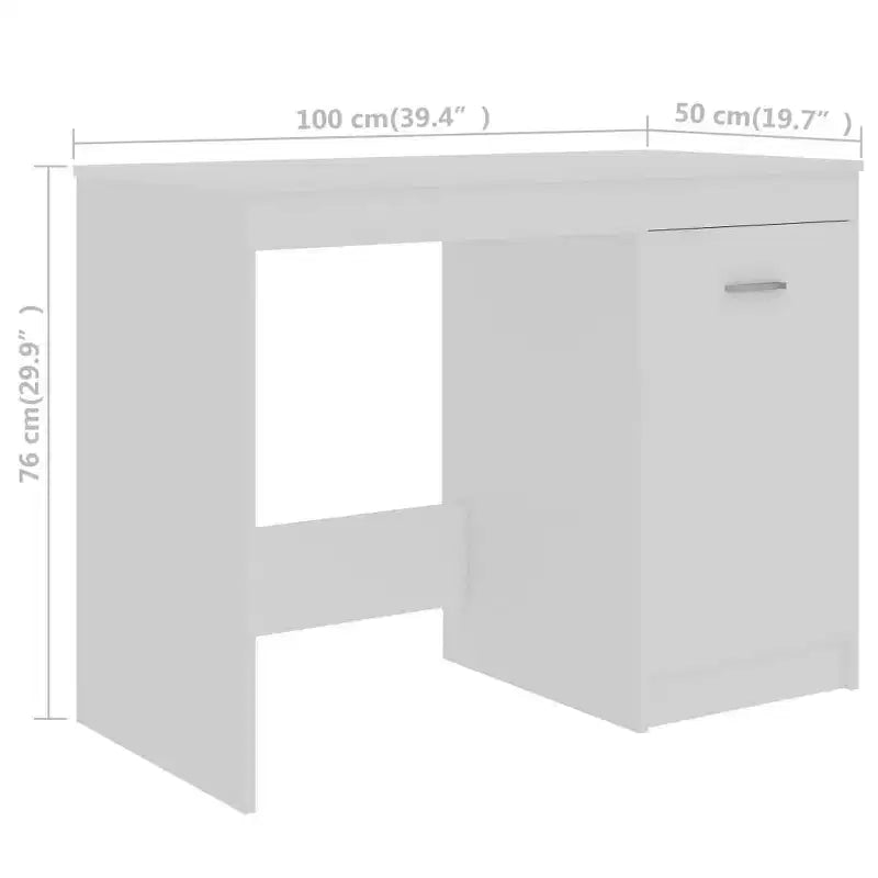 Scrivania ad angolo Sonoma Oak/bianco con cassetto, 1 persona