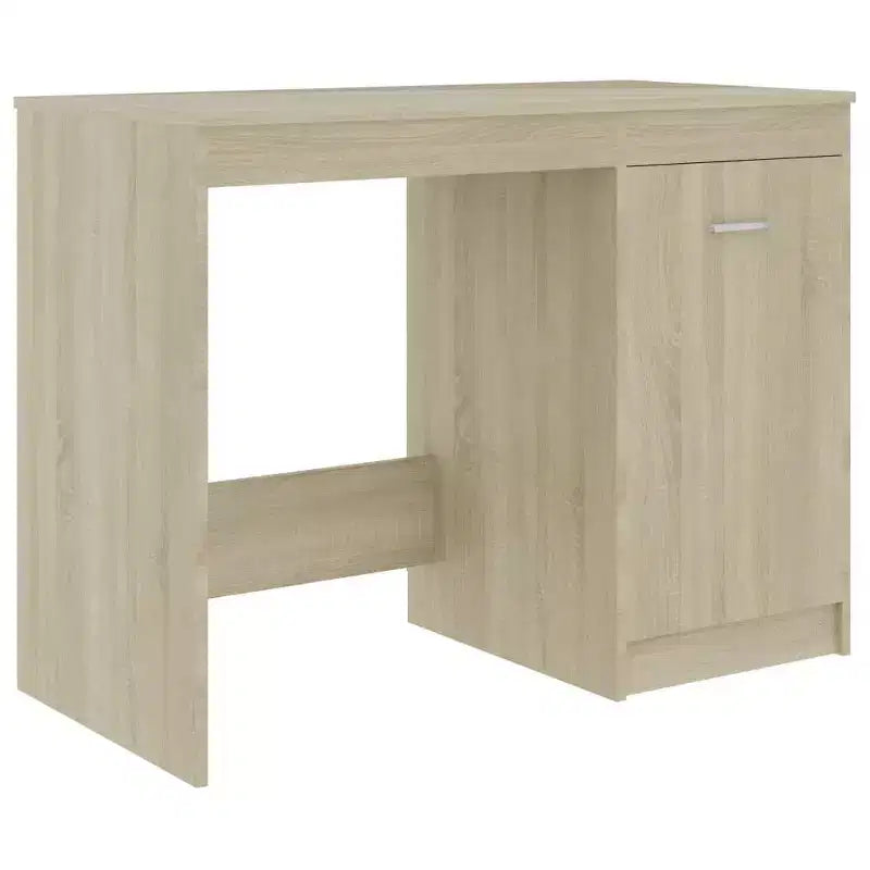 Scrivania ad angolo Sonoma Oak/bianco con cassetto, 1 persona