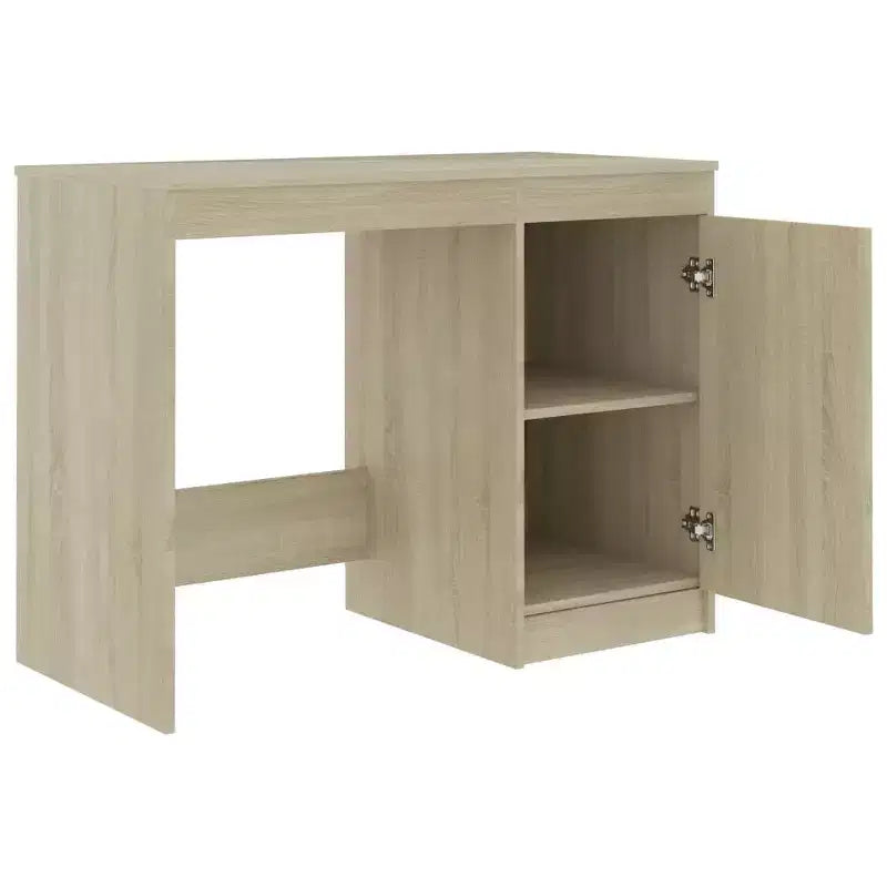 Scrivania ad angolo Sonoma Oak/bianco con cassetto, 1 persona