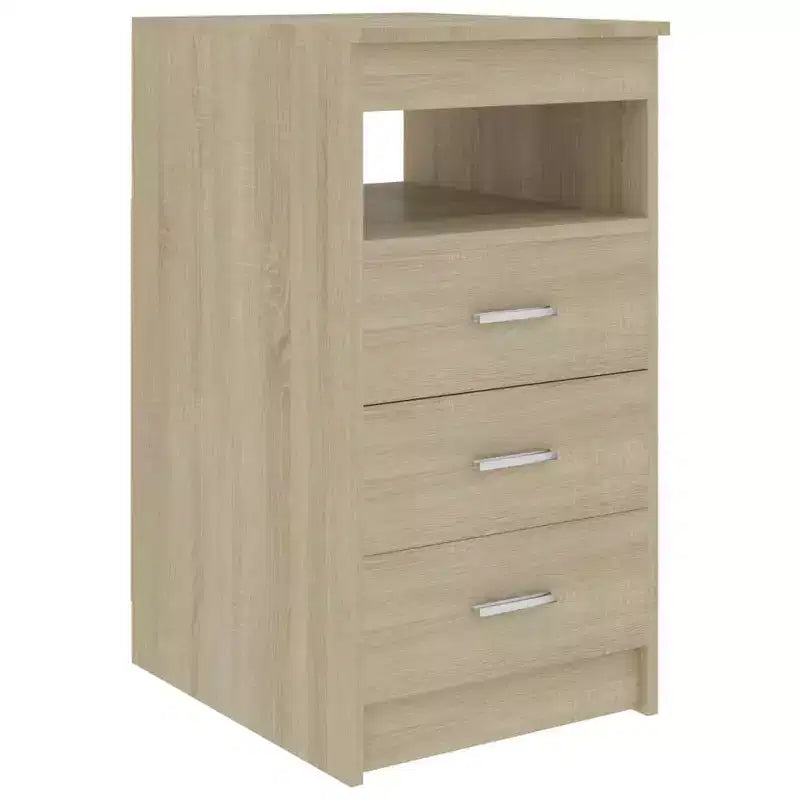 Scrivania ad angolo Sonoma Oak/bianco con cassetto, 1 persona