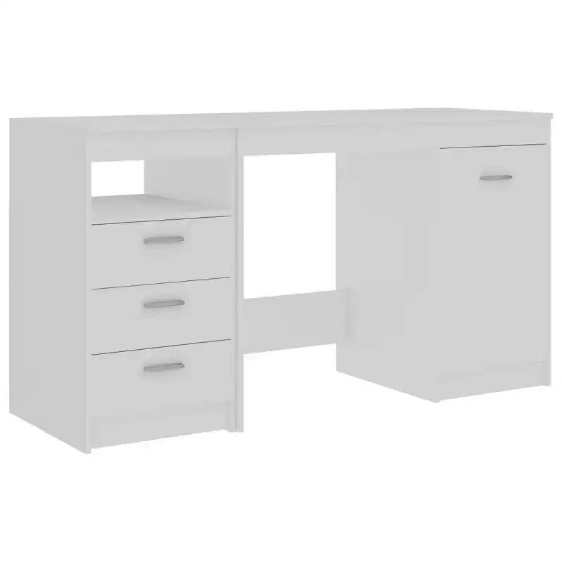 Scrivania ad angolo Sonoma Oak/bianco con cassetto, 1 persona