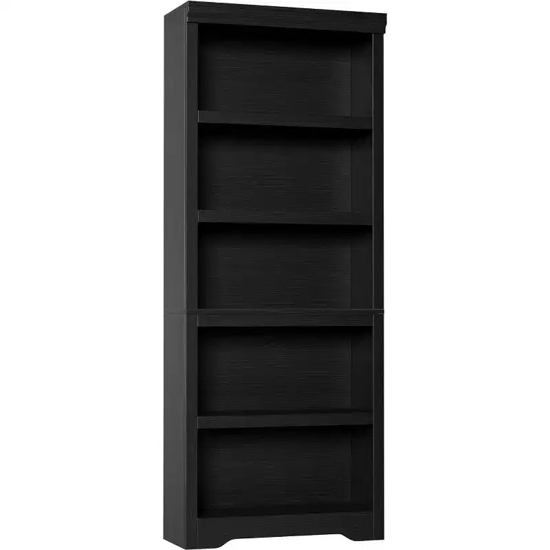 Libreria Aperta Nera/Grigia con Ripiani Regolabili – 3, 5 o 6 Livelli, 60 cm di Larghezza, Montaggio da 1 Persona