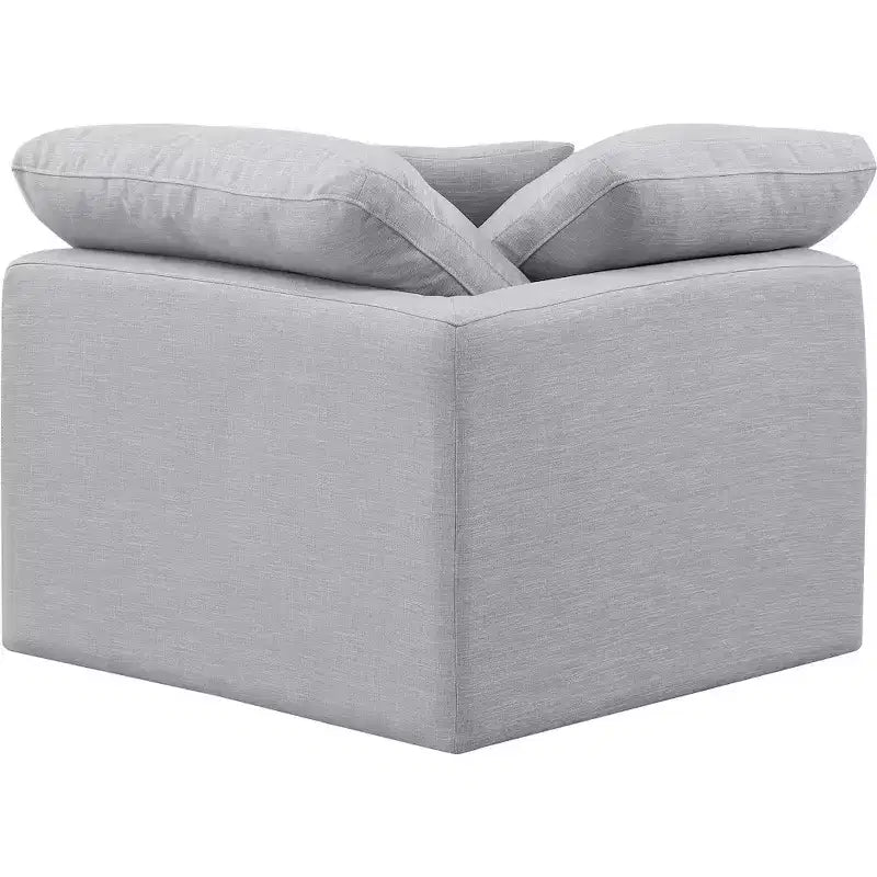 Sedia angolare in tessuto effetto lino – Beige / Nero / Crema / Grigio / Blu navy / Bianco, 1 posto a sedere