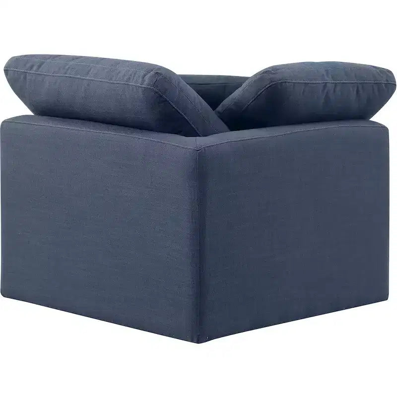 Sedia angolare in tessuto effetto lino – Beige / Nero / Crema / Grigio / Blu navy / Bianco, 1 posto a sedere