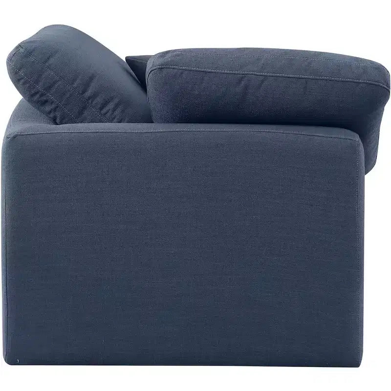 Sedia angolare in tessuto effetto lino – Beige / Nero / Crema / Grigio / Blu navy / Bianco, 1 posto a sedere