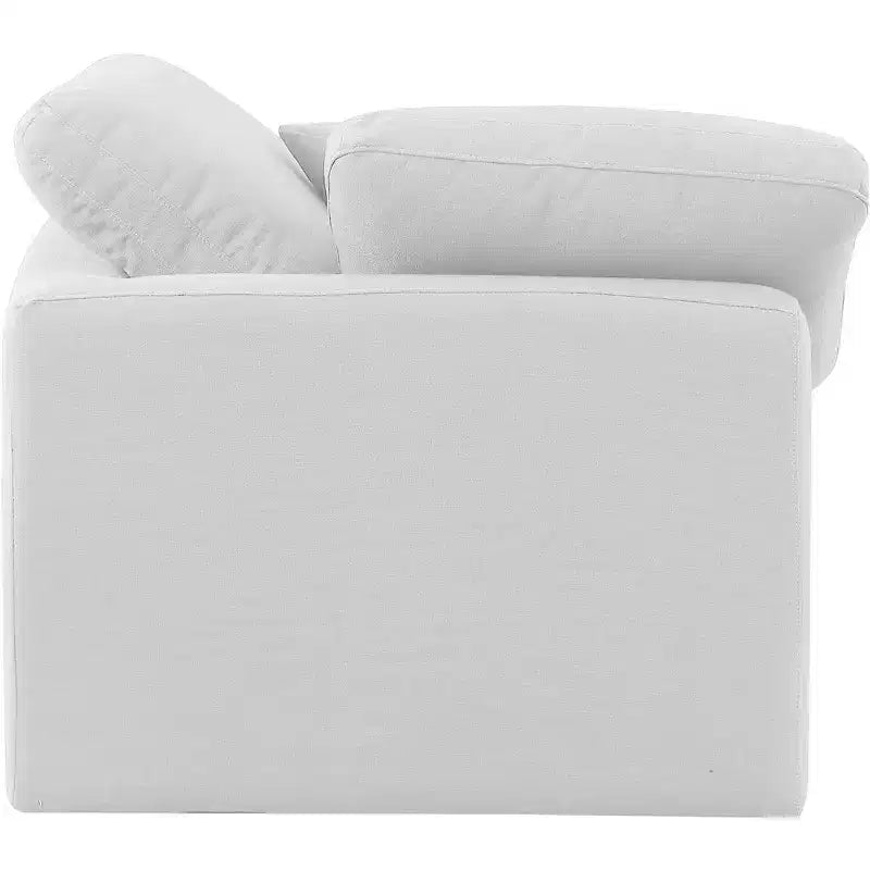 Sedia angolare in tessuto effetto lino – Beige / Nero / Crema / Grigio / Blu navy / Bianco, 1 posto a sedere