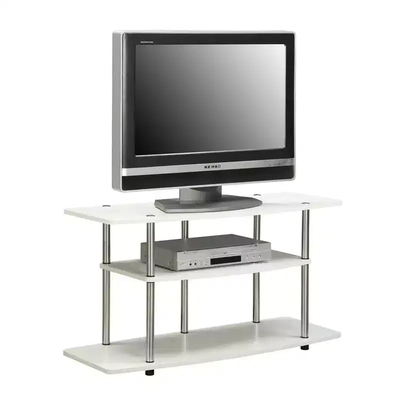 Mobile porta TV a 3 ripiani a giorno, Ciliegio / Nero / Nero Legno di Grana, Per 1 TV fino a 43"