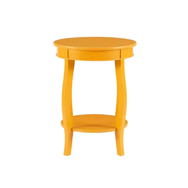 Tavolino rotondo con ripiano inferiore | Gambe in metallo | Colori multipli