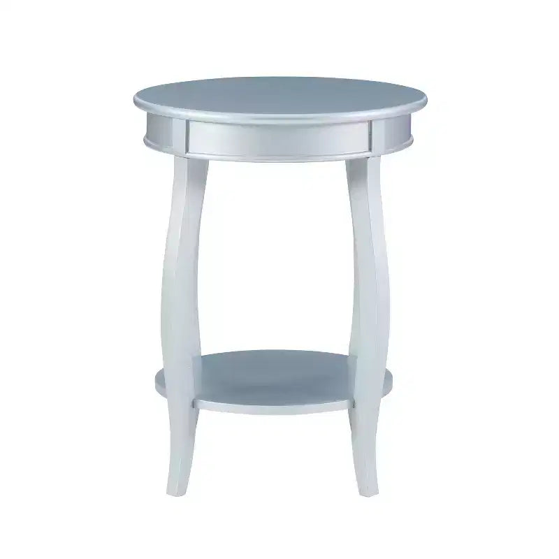 Tavolino rotondo con ripiano inferiore | Gambe in metallo | Colori multipli